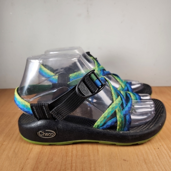 CHACO Sandals Womens 6 Blue Green Textile Strappy Outdoor Hiking Z/2 Shoe - Picture 11 of 13